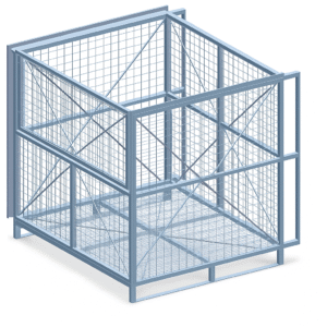 Canastos metálicos galvanizados para Botellas